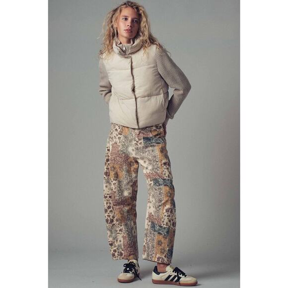 Urban Daizy Boho Patchwork Wide Leg Barrel Pants - Picture 8 of 9